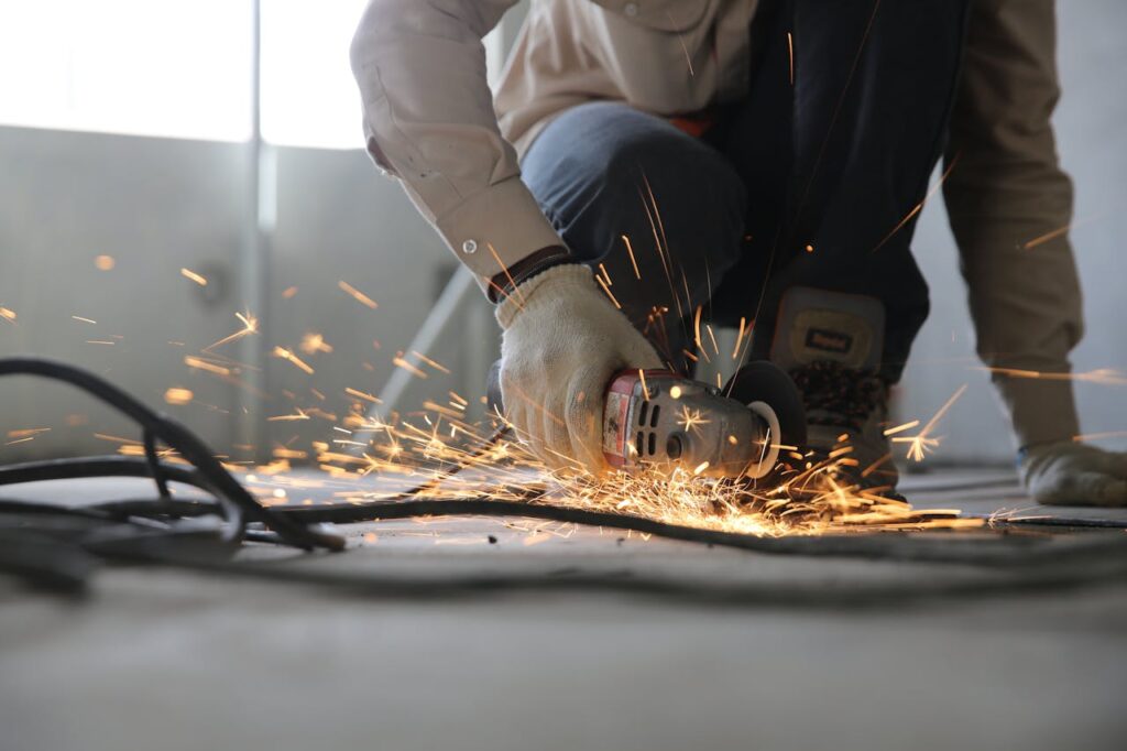 A handyman is doing construction work on a home that was financed using Tennessee construction loans.