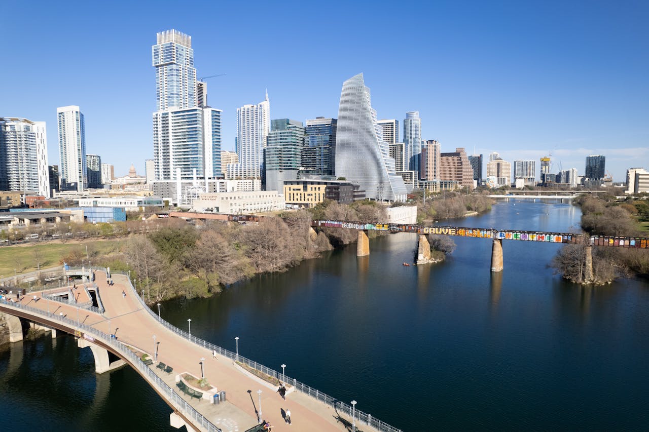 A view of Austin, a city with many self-employed individuals and a great place to get a Texas P&L loan.