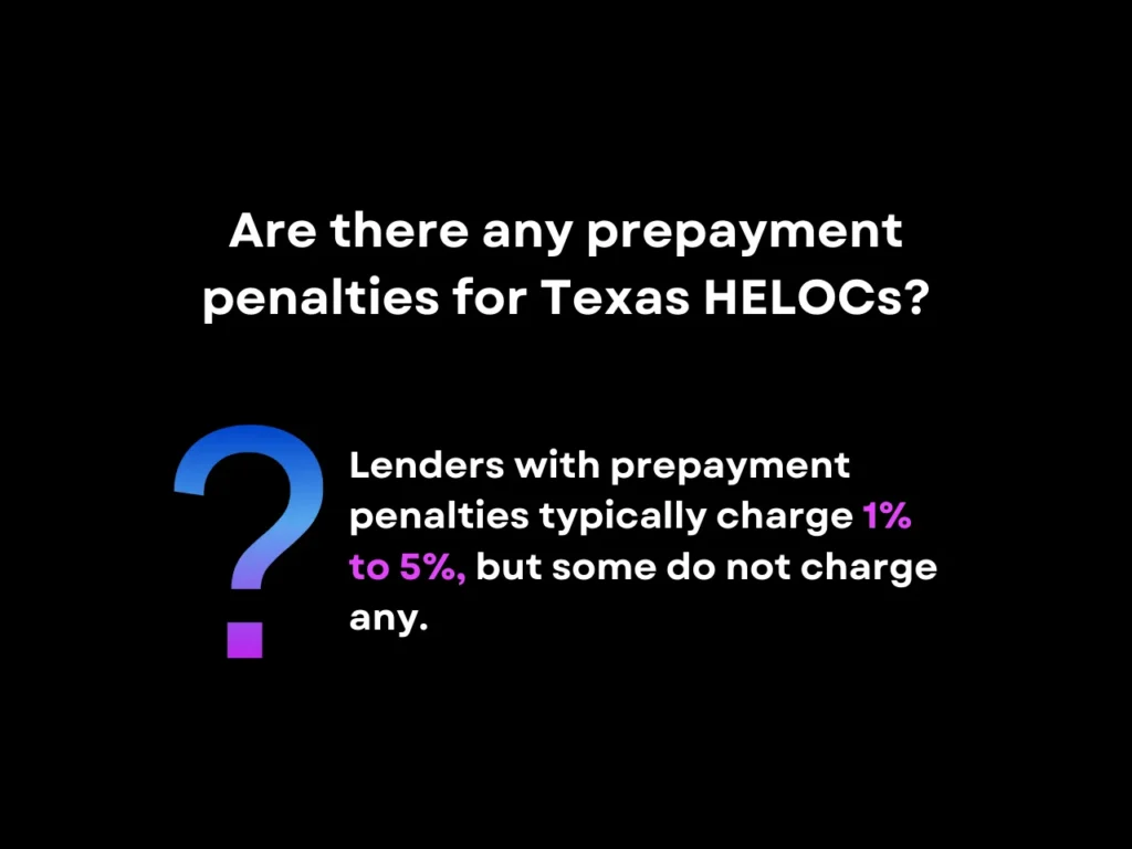 Are there any prepayment penalties for Texas HELOCs homepage